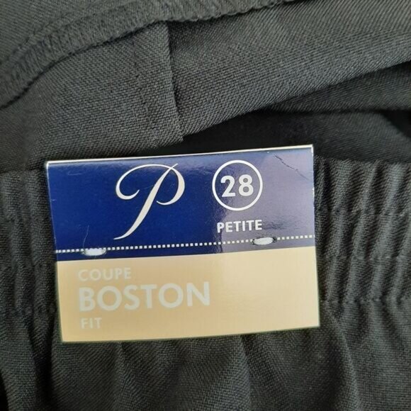 PENNINGTONS Boston Fit High Waist Pull-on Dress Pants Black Sz 28 P - Picture 7 of 8
